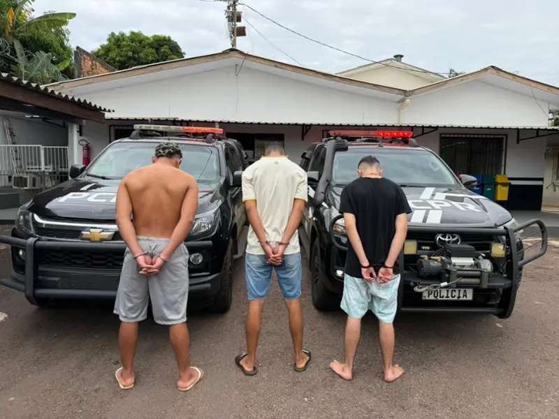 Céu Azul – Três jovens são presos por roubo após ação da Polícia Civil