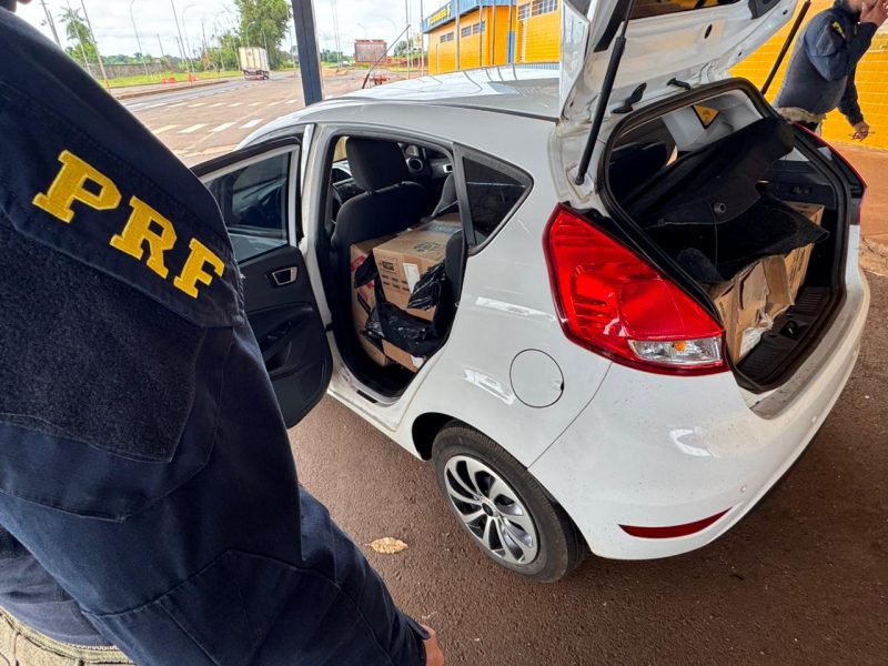 BR 163 – PRF prende contrabandista que tentou se esconder em conveniência de posto em Guaíra
