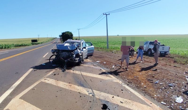 PR 486 – Acidente deixa três pessoas feridas em Assis Chateaubriand