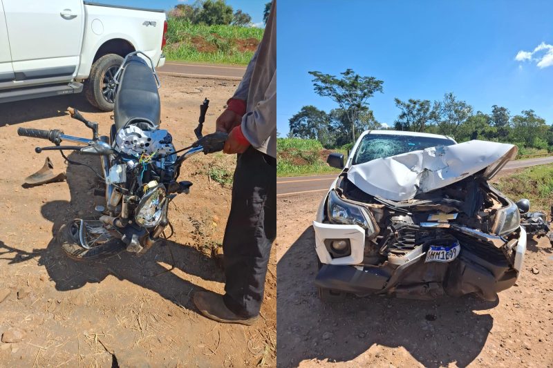 Trânsito – Colisão frontal deixa jovem ferido na PR 495 em Medianeira