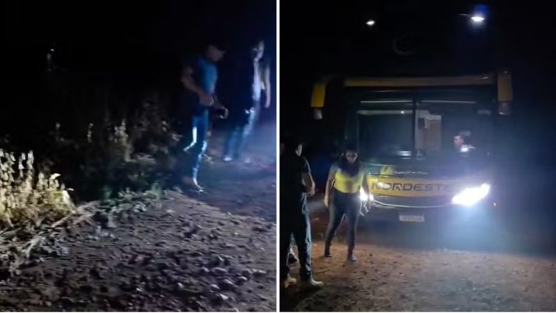 Segurança – Ladrões armados se passam por policiais, param ônibus e assaltam 45 passageiros, no Paraná