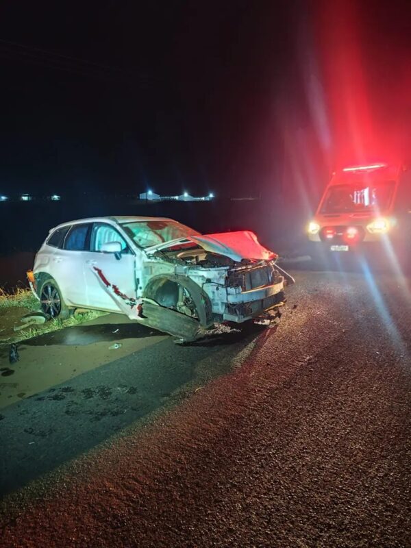 Região – Motorista fica ferido após acidente na PR-486 em Assis Chateaubriand