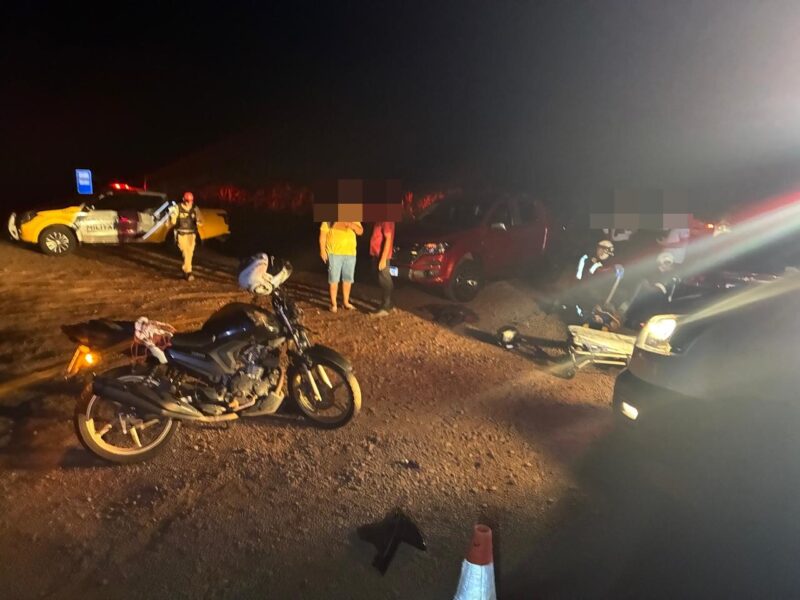 PR 182 – Motociclista fica ferido em acidente em Maripá