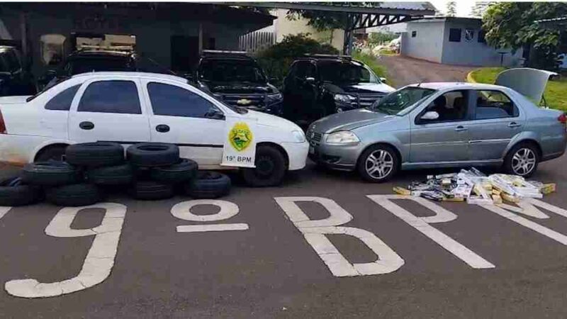 PR 585 – Cigarros e pneus contrabandeados são apreendidos na região de Toledo