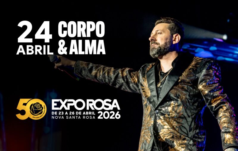 Destaque – Banda Corpo & Alma é confirmada como atração da Expo Rosa 2026; show terá entrada livre