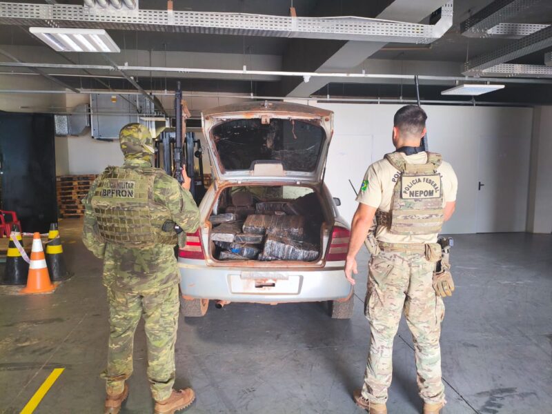 Guaíra – PF e BPFron apreendem mais de 530 quilos de maconha