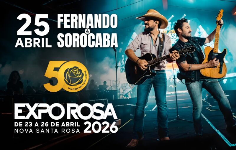 Destaque – Dupla sertaneja Fernando & Sorocaba é a primeira atração confirmada da Expo Rosa 2026