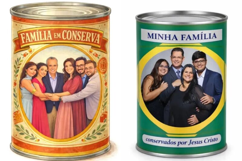 Brasil – Direita reage a desfile sobre Lula com trend de família em lata de conserva