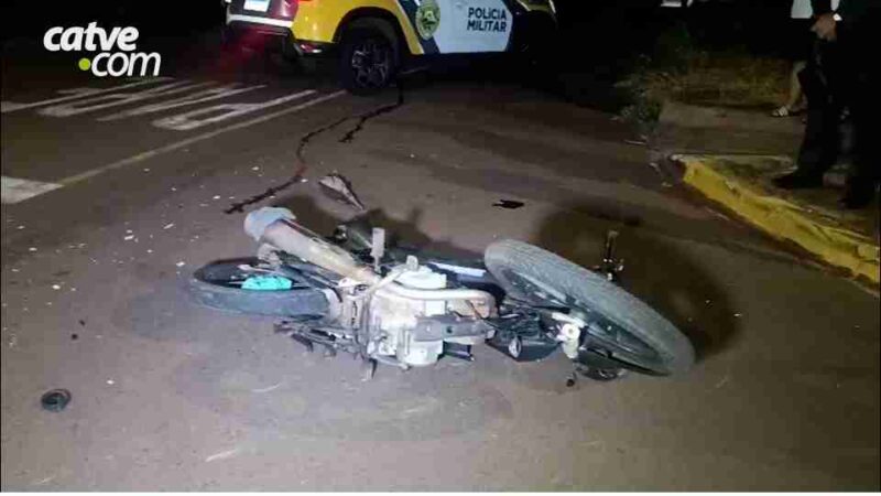 Toledo – Motociclista fica em estado grave em acidente no Jardim Pancera, em Toledo