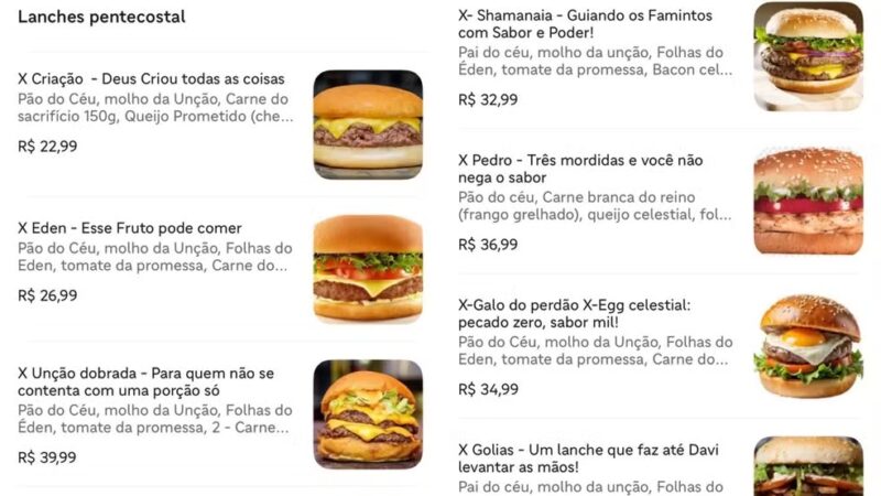 Cascavel – ‘X-Unção’: hamburgueria evangélica vende ‘lanches bíblicos’ próximo  igreja