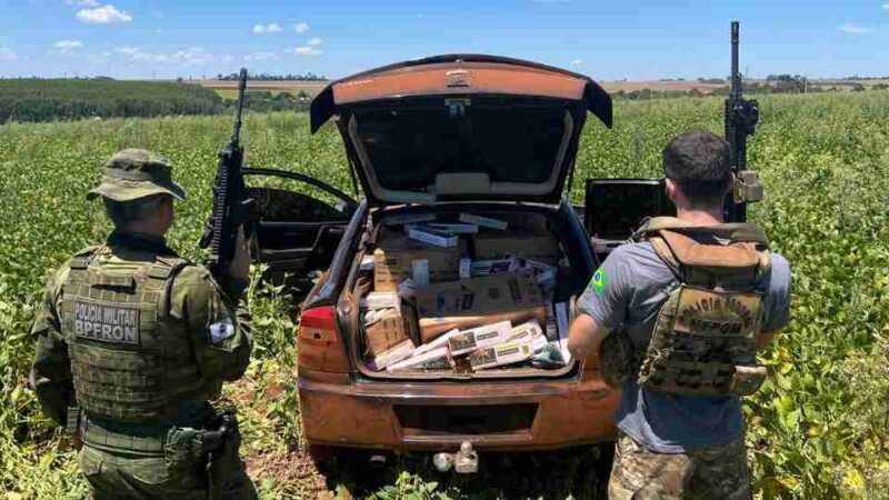 Segurança – Veículo carregado com cigarros contrabandeados é apreendido em Guaíra