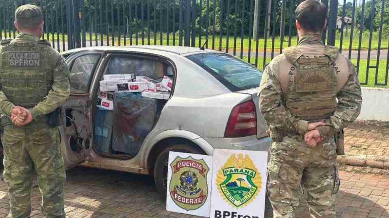 Guaíra – Polícia apreende 1.250 pacotes de cigarros contrabandeados em Oliveira Castro