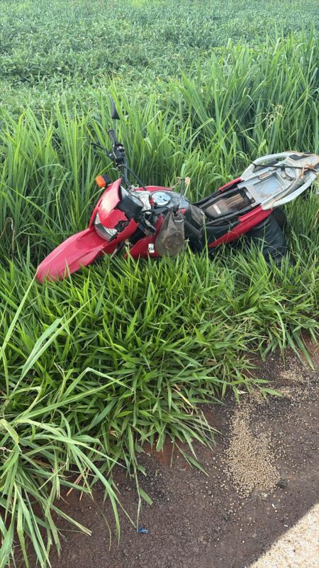 PR 180 – Motociclista fica gravemente ferido em acidente em Nova Aurora