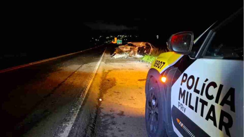 PR 323 – Motorista de carro morre em grave acidente em Cruzeiro do Oeste