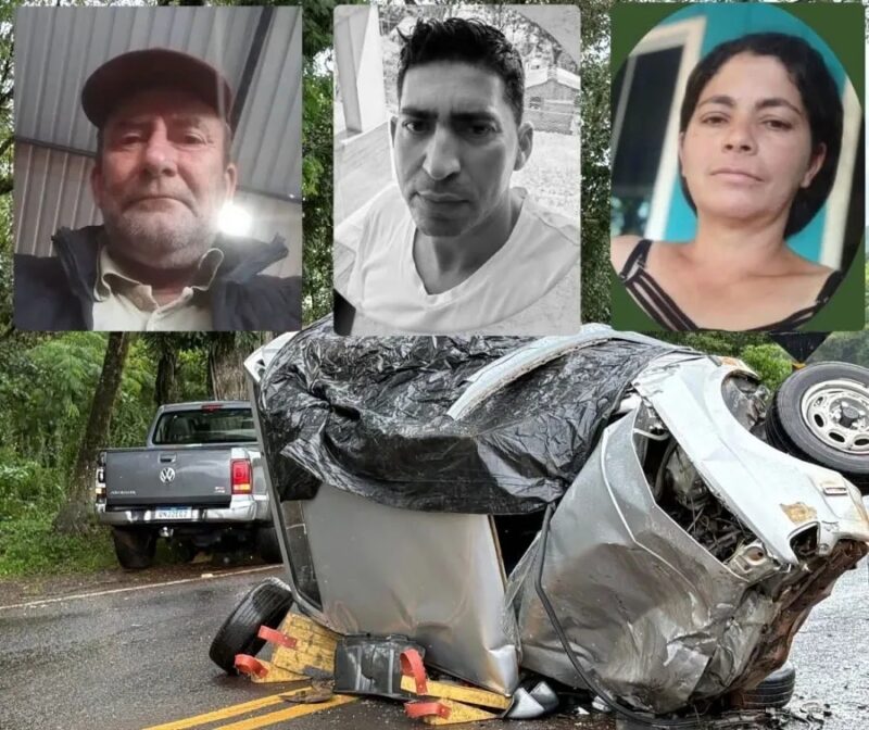 PR 281 – Três mortos são identificados após colisão entre Gol e Amarok