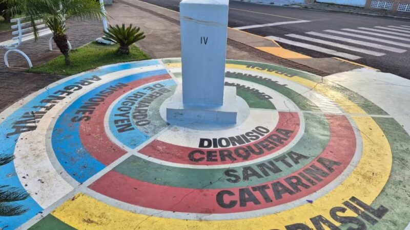 Três cidades, três estados e dois países: rua no Paraná permite cruzar fronteiras em poucos passos