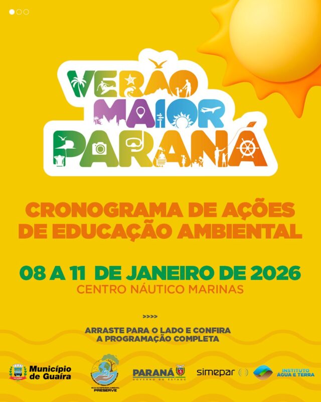 Destaque – Município de Guaíra promove programação de Educação Ambiental durante a Operação Verão Maior