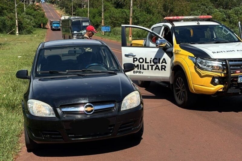 Palotina – Carro com débitos de quase R$ 10 mil é apreendido com condutor sem CNH