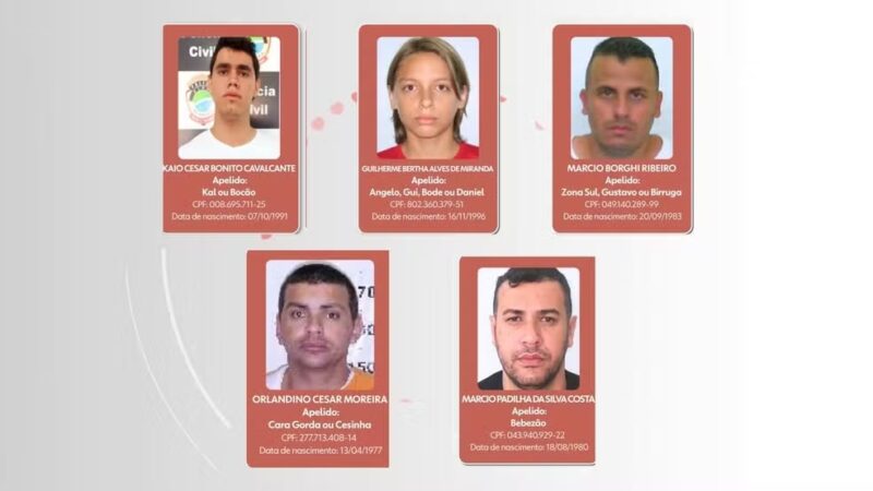 Segurança – ‘Bebezão’, ‘Cara Gorda’, ‘Bocão’ e mais: veja quem são os foragidos mais procurados do Paraná, segundo Ministério da Justiça