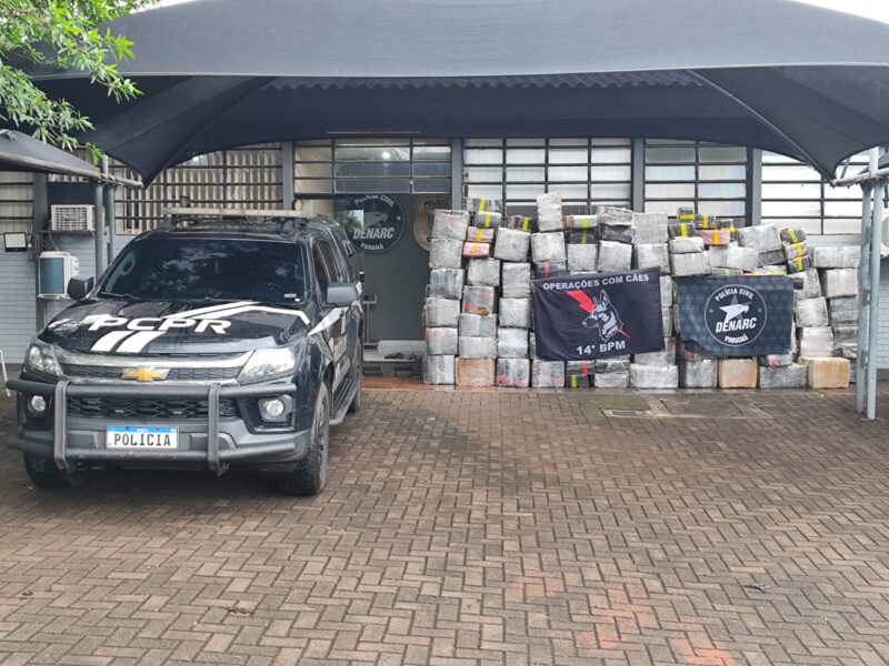 Segurança – PCPR e PMPR apreendem 4 toneladas de maconha em veículo em São Miguel do Iguaçu