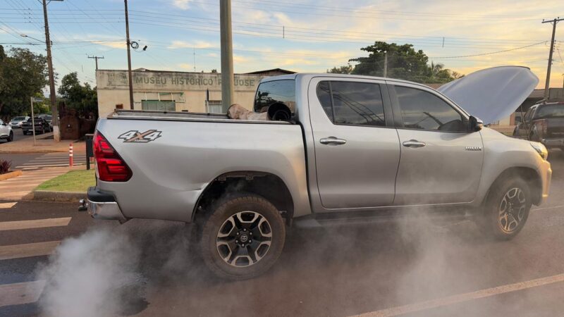 Porto Mendes – Polícia apreende Hilux preparada para ilícitos em porto clandestino durante Operação Protetor