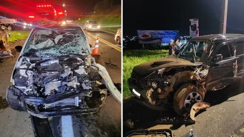 Trânsito – Ultrapassagem proibida provoca acidente entre carro e caminhonete e seis pessoas ficam feridas no PR, diz PRF