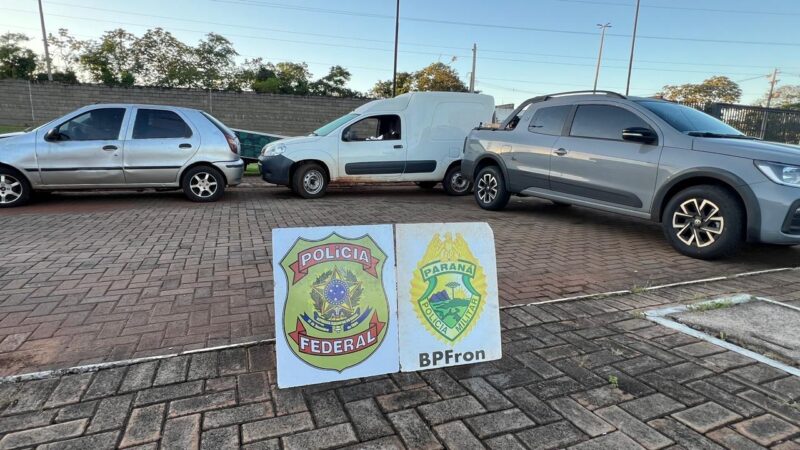 Marechal – Policiais apreendem 7.500 pacotes de cigarros contrabandeados e recuperam veículos furtados