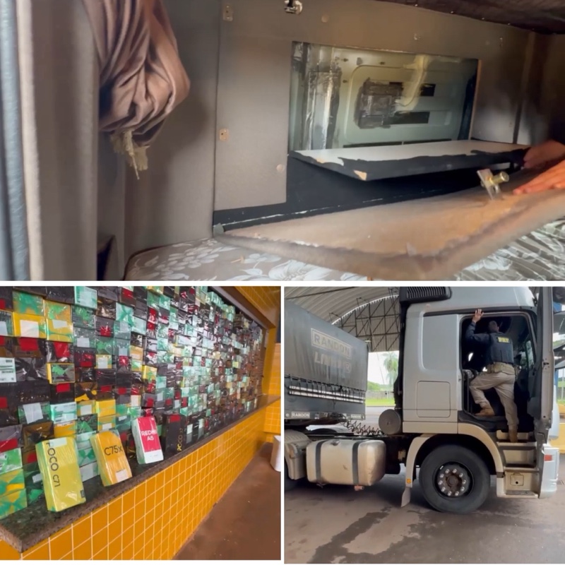 Guaíra – PRF apreende 500 celulares contrabandeados que seriam levados para Brasília (DF)