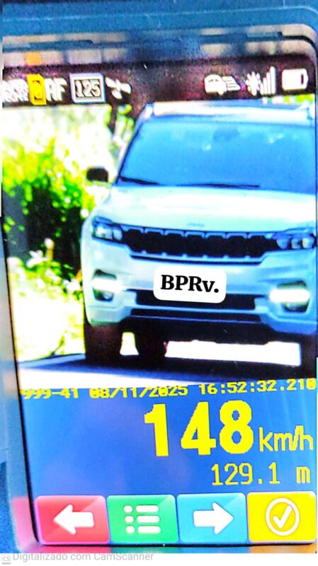 PR 364 – Operação Radar na rodovia entre Palotina e Terra Roxa registra 198 flagrantes de excesso de velocidade