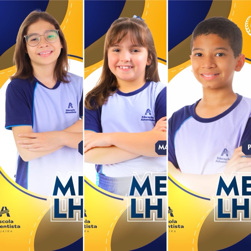Destaque – Alunos da Escola Adventista se destacam na Olimpíada de Português com conquistas de ouro, prata e bronze