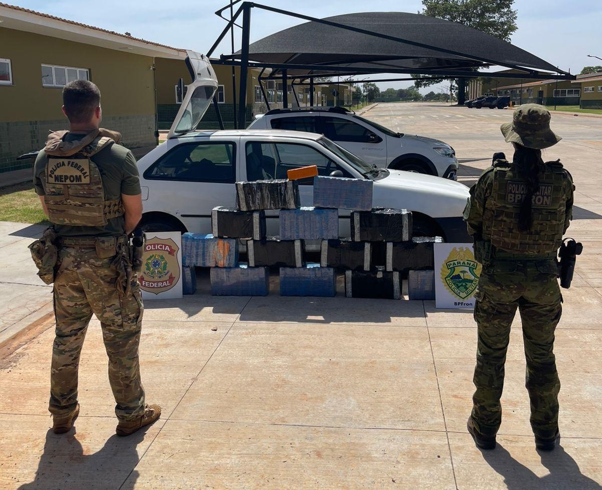 Terra Roxa – PF e BPFron apreendem 225 quilos de maconha