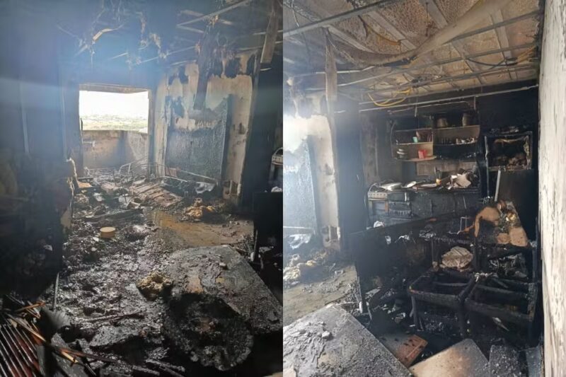 Cascavel – Temperatura passou de 800°C dentro de apartamento em que mulher se pendurou em suporte de ar-condicionado para salvar a família de incêndio