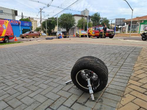 Cascavel – Adolescente morre em acidente envolvendo S10 e scooter elétrica