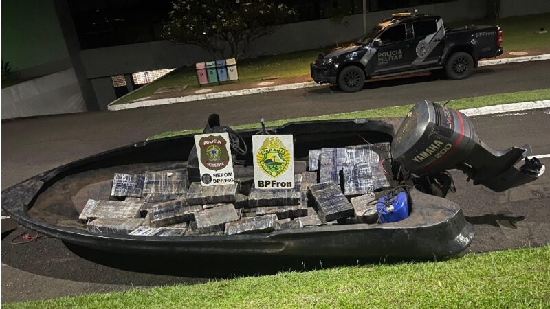 Santa Helena – 937,3 quilos de maconha são apreendidos em embarcação