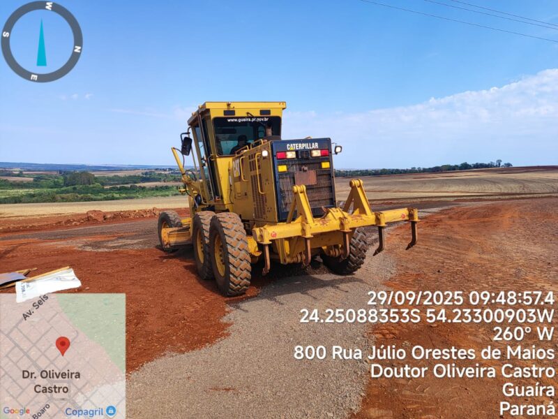 Guaíra – Rancho Alegre recebe obras de melhoria em estradas rurais