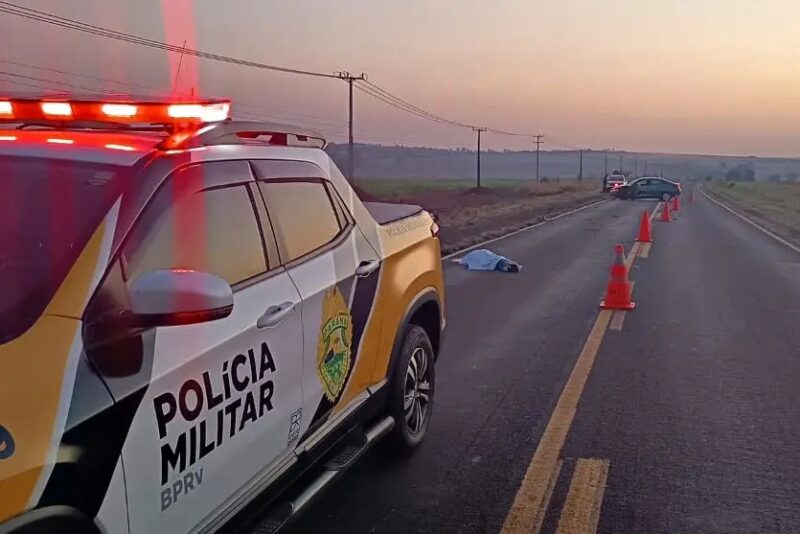 Trânsito – Motociclista de 32 anos morre após colisão frontal contra carro na rodovia PR 463