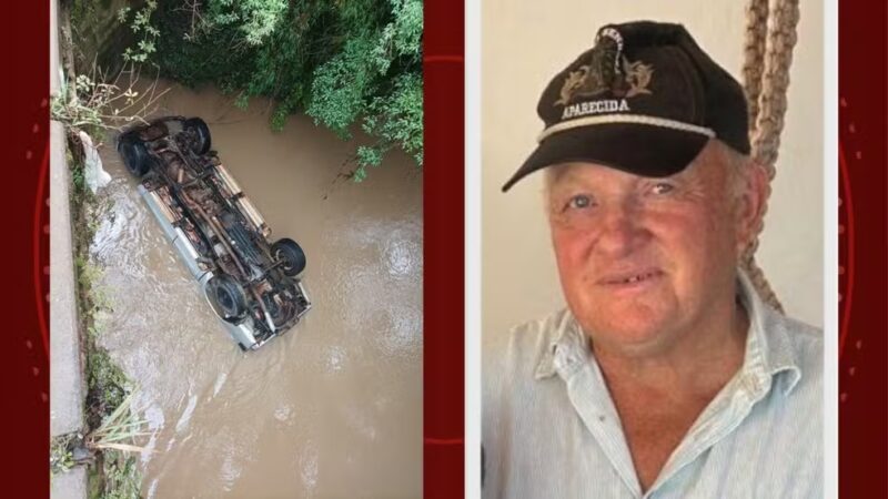 Paraná – Motorista morre após caminhonete despencar de ponte e ficar submersa em rio