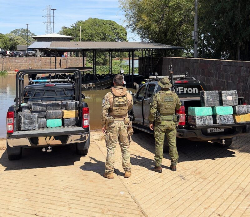 Guaíra – Policiais apreendem 746 quilos de maconha e prendem dois indivíduos