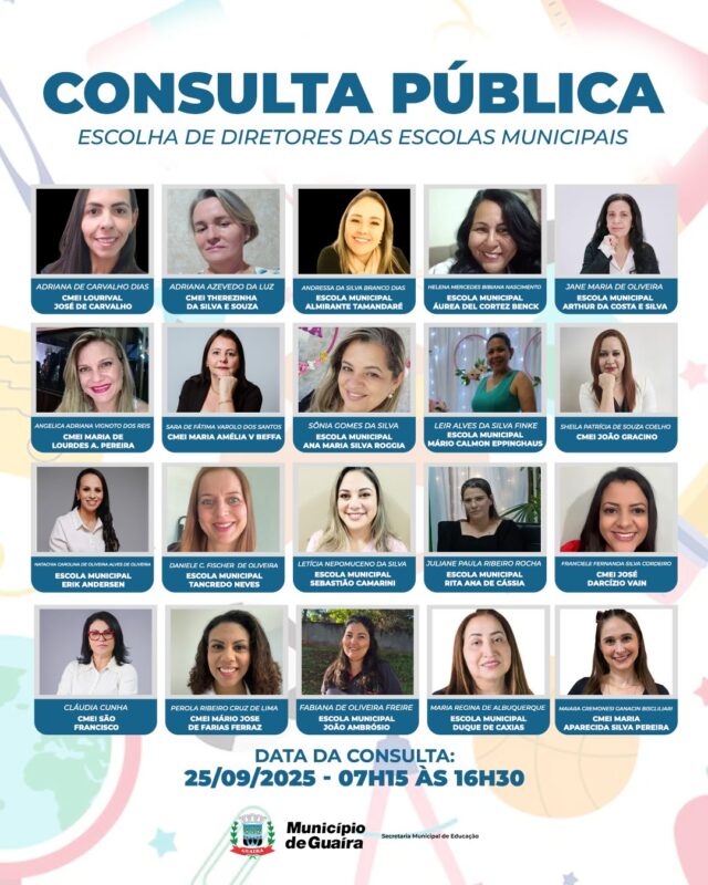 Guaíra – Comunidade escolar é convocada a participar da eleição para diretores(as) da rede municipal