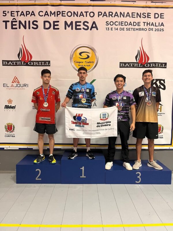 Destaque – Atletas de Guaíra conquistam 21 medalhas na quinta etapa do Campeonato Paranaense de Tênis de Mesa