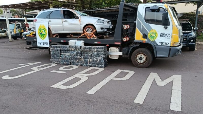 PR 239 – Motorista abandona carro com 531 quilos de maconha em Toledo