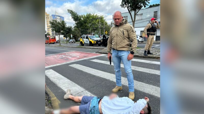Curitiba – Secretário de Segurança do PR presta socorro a atropelado e descobre que homem era procurado pela Justiça