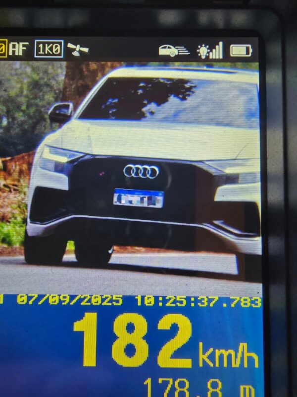 PR 182 – BPRv flagra veículo a 182 km/h em operação radar na rodovia entre Palotina e Toledo