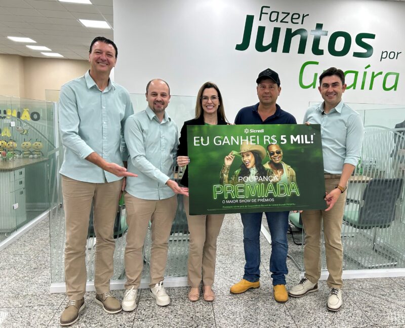 Destaque – A sorte voltou! Associado do Sicredi em Guaíra ganha R$ 5 mil na Campanha Poupança Premiada
