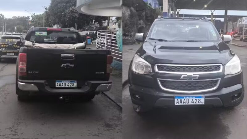 Medianeira – Motorista é rendido e amarrado, e caminhonete é encontrada menos de 24h depois com placas paraguaias na fronteira
