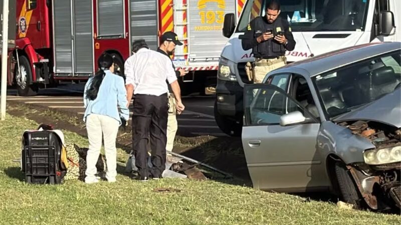Cascavel – Oito pessoas ficam feridas após carro invadir pista contrária na BR 277
