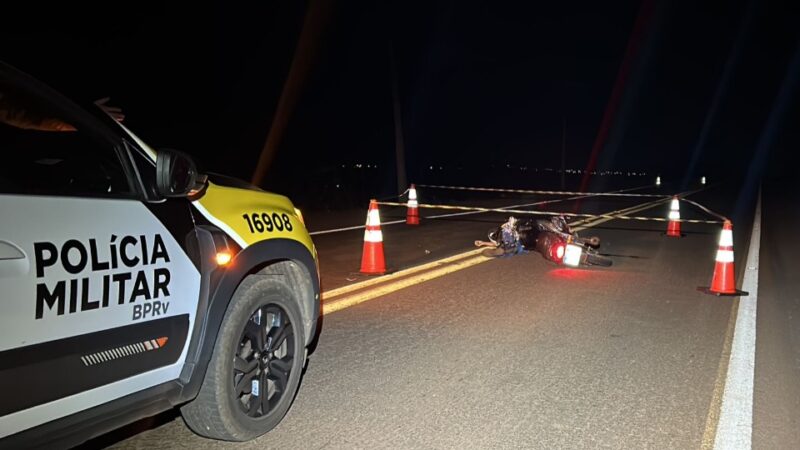 PR 488 – Motociclista morre após perder controle da moto em Santa Helena