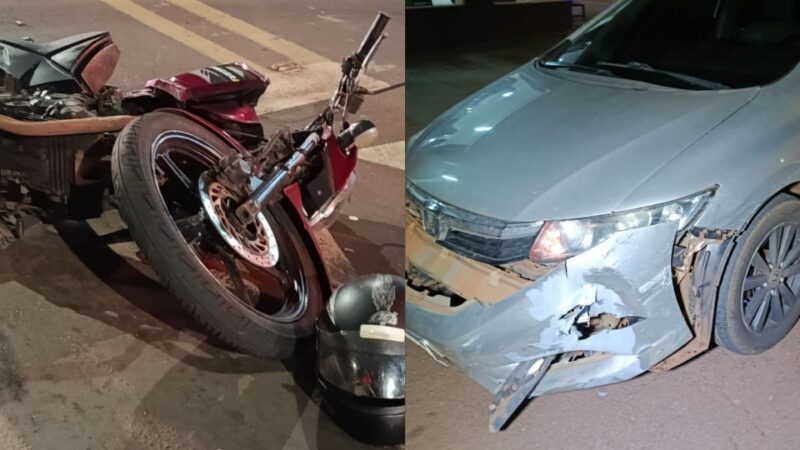 Trânsito – Motociclista fica gravemente ferido em acidente em Toledo