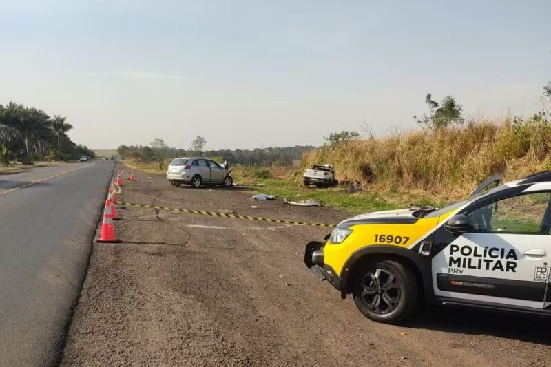 Trânsito – Adolescente morre e criança na cadeirinha sai ilesa após carros baterem de frente em rodovia do Paraná