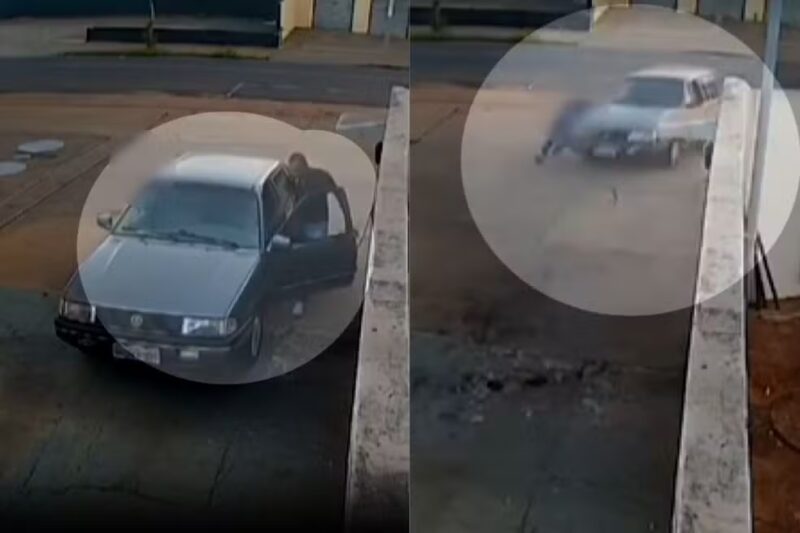 Segurança – Homem rouba carro enquanto motorista calibrava os pneus, no Paraná